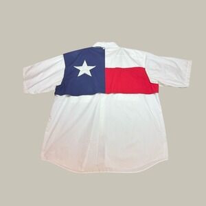 Tiger Hill CCA Texas Fishing Shirt Mens XL Short Sleeve Texas Flag Outdoors